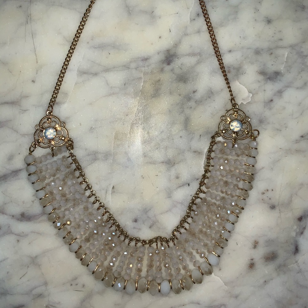 Beaded statement necklace
